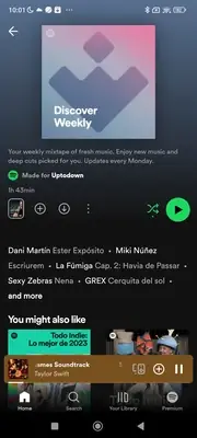 Spotify Discover Weekly screen