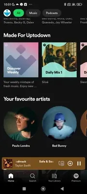 Spotify Made For You screen