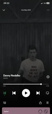 Spotify playback screen