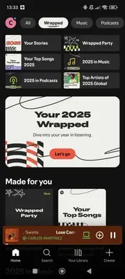 Spotify Wrapped home screen